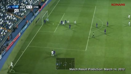 Pro Evolution Soccer 2012 : Prédiction concernant le REAL Vs CSKA Moscou