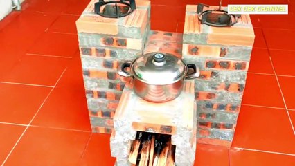 #006 Tungku kayu bakar 3in1 || how to make firewood stove