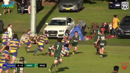 Great counter attack from Zac Crowley to set up Hawks' opening try