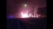 Firefighters battle a blaze on Wangi Road, New Years Day