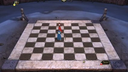 Battle Chess : La Dame et le Chevalier vus d'en haut