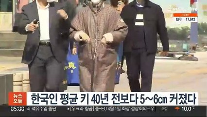 한국인 평균 키 40년 전보다 5∼6㎝ 커졌다