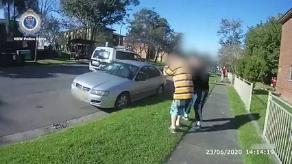 COARSE LANGUAGE: Police body cam footage from Hamilton South arrest