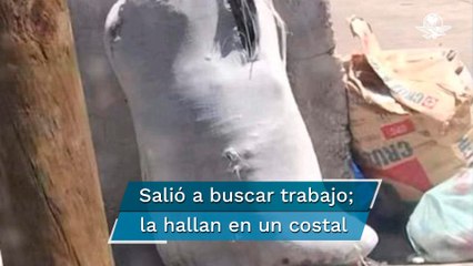 Captan el momento en el que abandonan cuerpo de Susana dentro de un costal de rafia