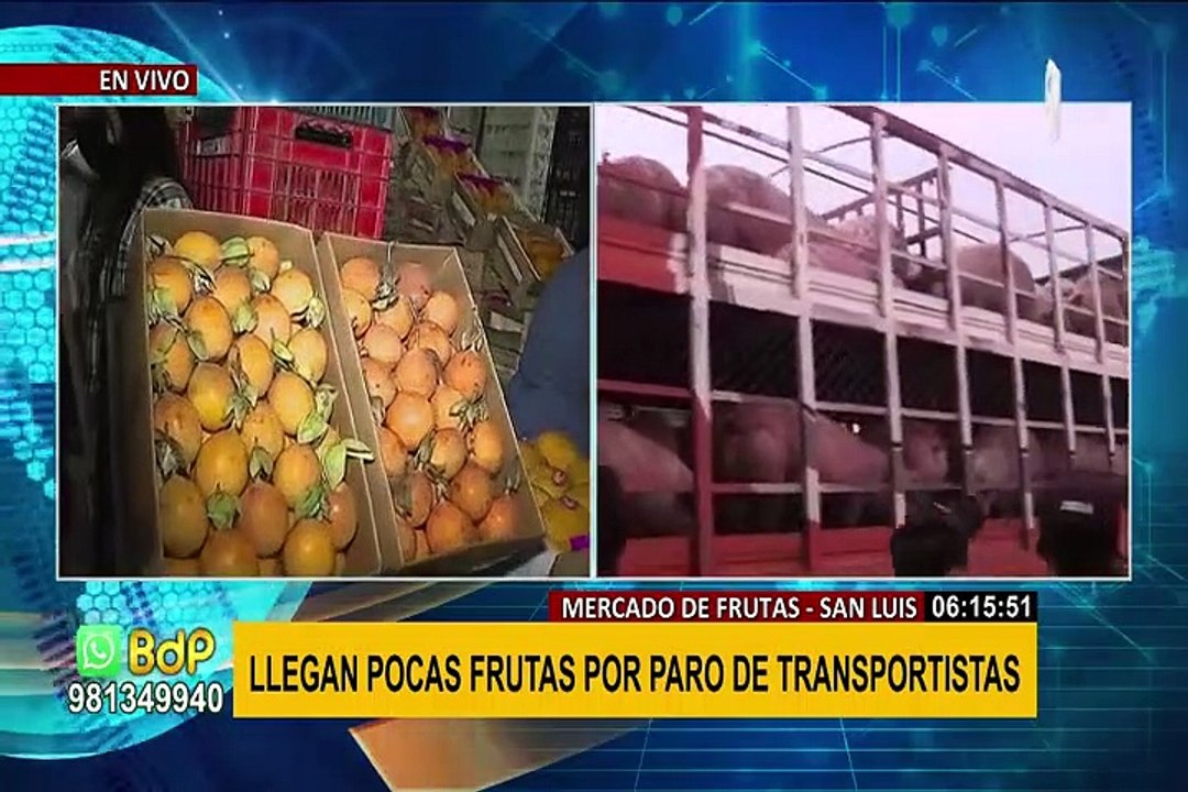 Precio de frutas aumentó a causa del paro de transportistas