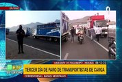 Bloqueos en el tercer día de paro de transportistas de carga pesada