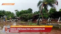 Zonas afectadas por la tormenta en Misiones
