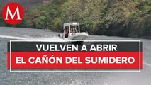 Tras desplome de rocas, reabren en su totalidad el Cañón del Sumidero en Chiapas