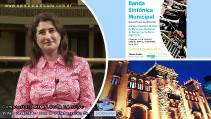 A 40 años de Malvinas, estreno mundial de ·Cóndor de Fuego" de la Compositora Lucía Caruso