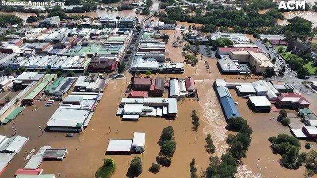 Aerial footage of Lismore floods on Wednesday | March 30, 2022 | Lismore City News