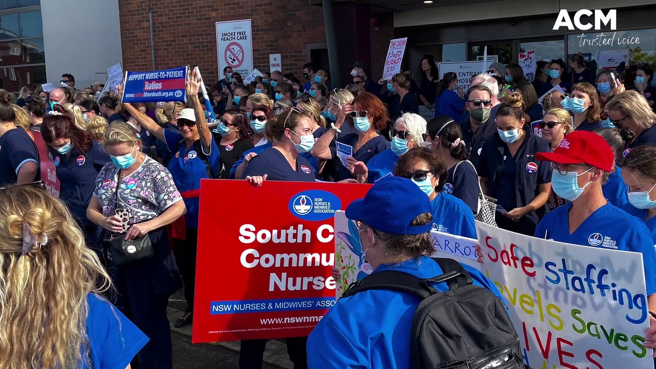 Wollongong nurses strike - Illawarra Mercury - March 2022