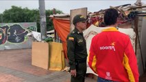 Alcaldía y Policía realizaron operación de desmonte de cambuches en Bogotá