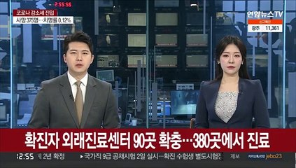 확진자 외래진료센터 90곳 확충…380곳에서 진료