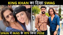 Hotness Alert! Shah Rukh Flaunts His Long Hair, Poses With Fans In Spain, Wraps Pathaan Schedule