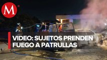 Incendian patrullas de Ecatepec; no hubo lesionados sólo daños materiales