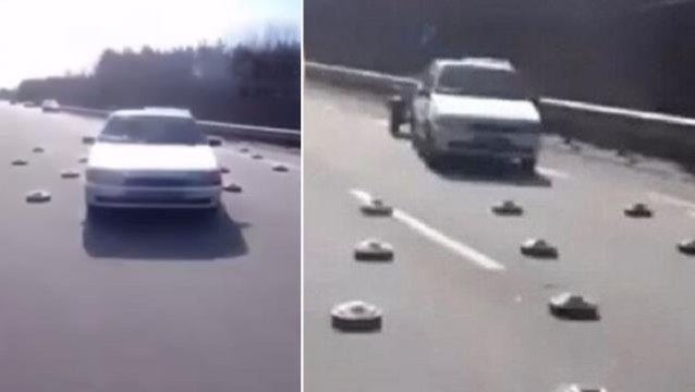 Ukrayna'da akıllara durgunluk veren görüntü! Sivil araçlar yola döşenen mayınların üzerinden geçti