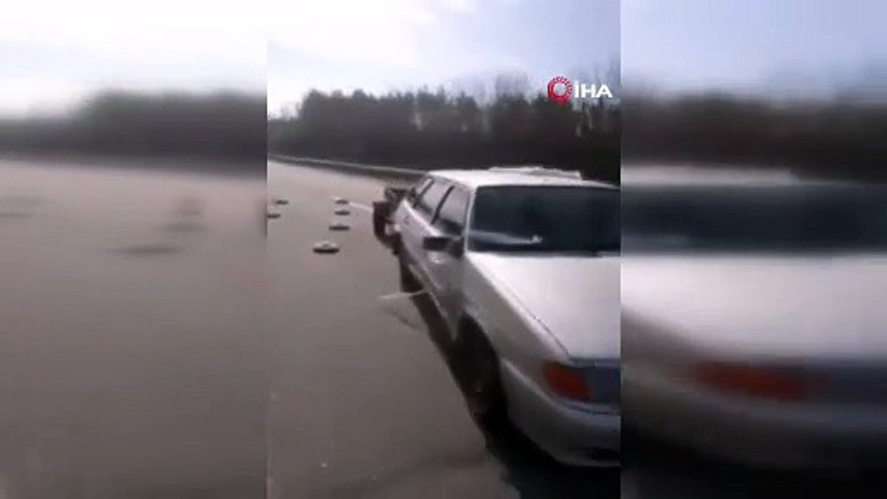 Yola döşeli mayınlar arasındaki ölüm yolculuğu kamerada