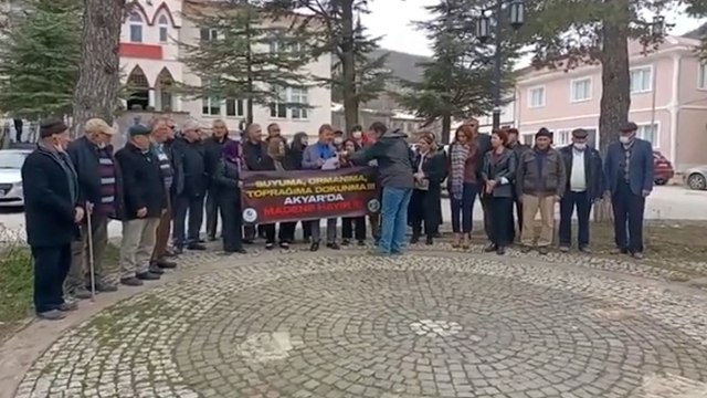 Maden aranmasına karşı çıkan köylüler basın açıklaması yaptı