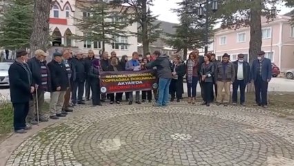 Maden aranmasına karşı çıkan köylüler basın açıklaması yaptı