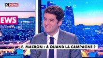 Gabriel Attal : «Emmanuel Macron ne peut pas être 100% candidat puisqu’il est président de la République»