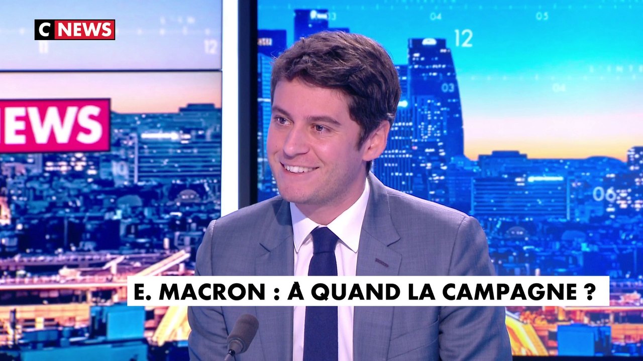 Gabriel Attal : «Emmanuel Macron ne peut pas être 100% candidat puisqu’il est président de la République»