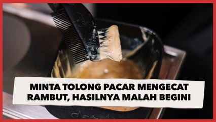 Modal Belajar dari Youtube, Wanita Ini Minta Tolong Pacar Mengecat Rambut, Hasilnya Malah Begini