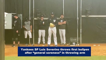Yankees SP Luis Severino Throws Bullpen After Missing Spring Training Start With Sore Arm