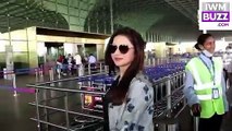 Bhagyashree Spotted At Airport Flying From Mumbai