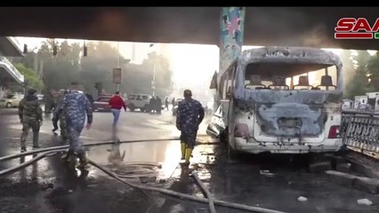 Şam'da askeri otobüste patlama: 13 ölü