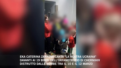 I bambini orfani di Chernihiv in viaggio verso la Sicilia cantano "La mia Ucraina"