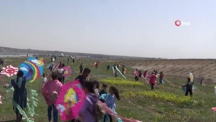 Gaziantepli çocuklar ilk kez uçurtma heyecanı yaşadı