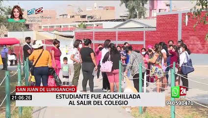 SJL: ¡Indignante! Estudiante fue acuchillada por 2 delincuentes cuando salía de clases