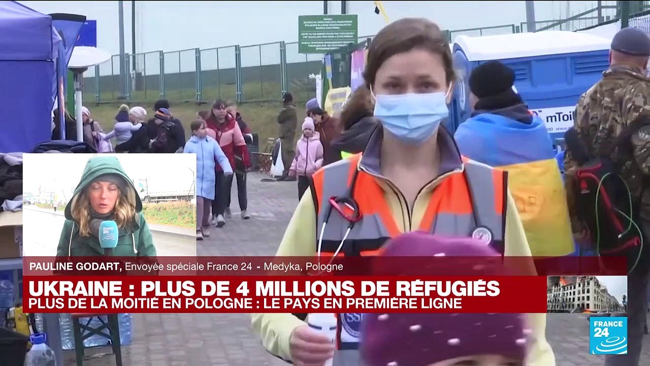Réfugiés ukrainiens en Pologne : "Ils ont très mal au dos d'avoir marché pendant des jours"