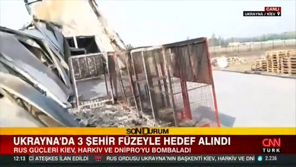 CNN TÜRK Kiev'de vurulan fabrikada