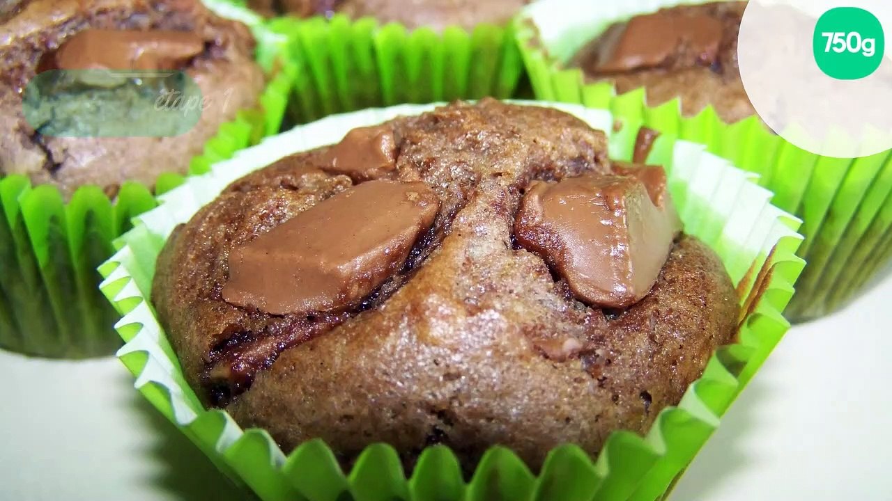 Muffins au chocolat praliné