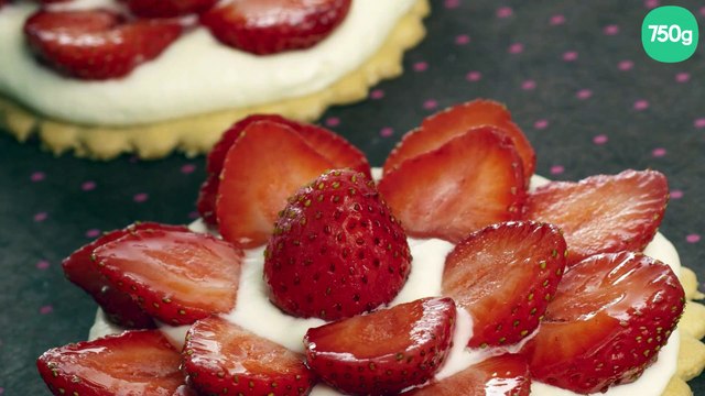 Tarte aux fraises et à la crème diplomate
