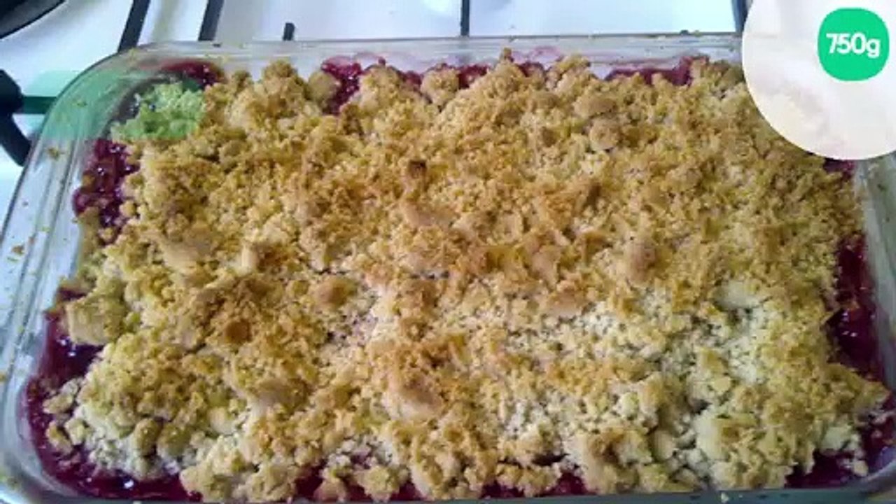 Crumble pomme-framboise facile
