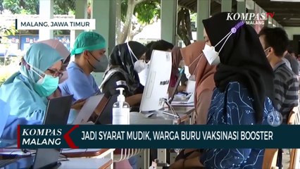 Video herunterladen: Jadi Syarat Mudik, Warga Kota Malang Buru Vaksinasi Booster