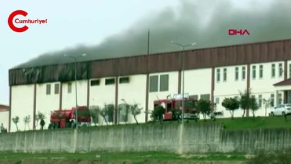 Tekirdağ'da fabrika yangını
