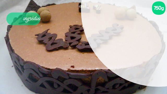 Entremet croquant et fondant tout chocolat