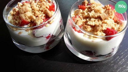 Verrines à la fraise