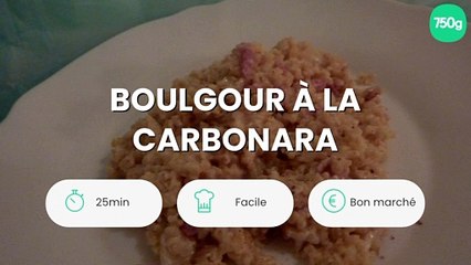 Boulgour à la carbonara