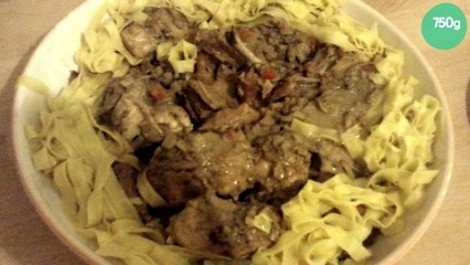 Lapin à la bière et aux champignons de Paris