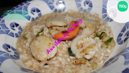 Risotto aux Saint-Jacques et courgette