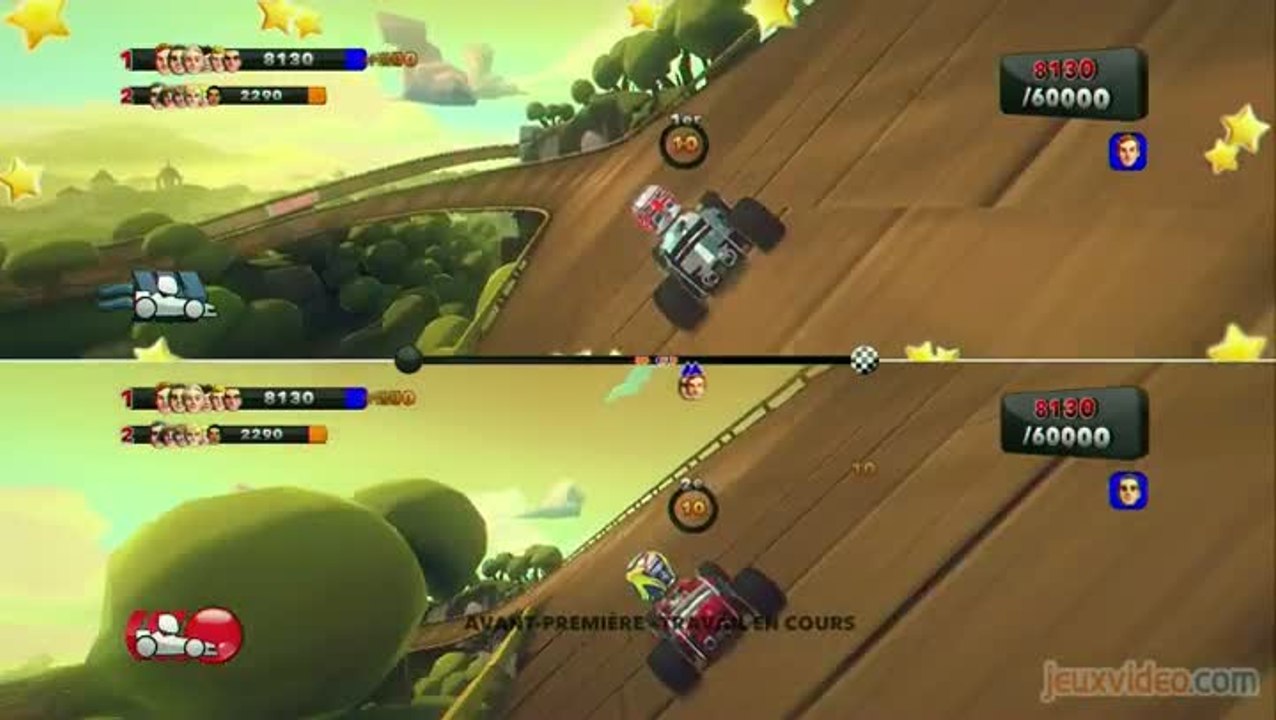 F1 Race Stars : Preview en écran splitté