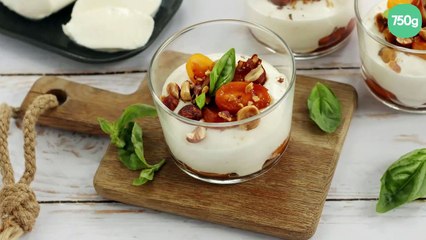 Chantilly de mozzarella et tomates jaunes confites
