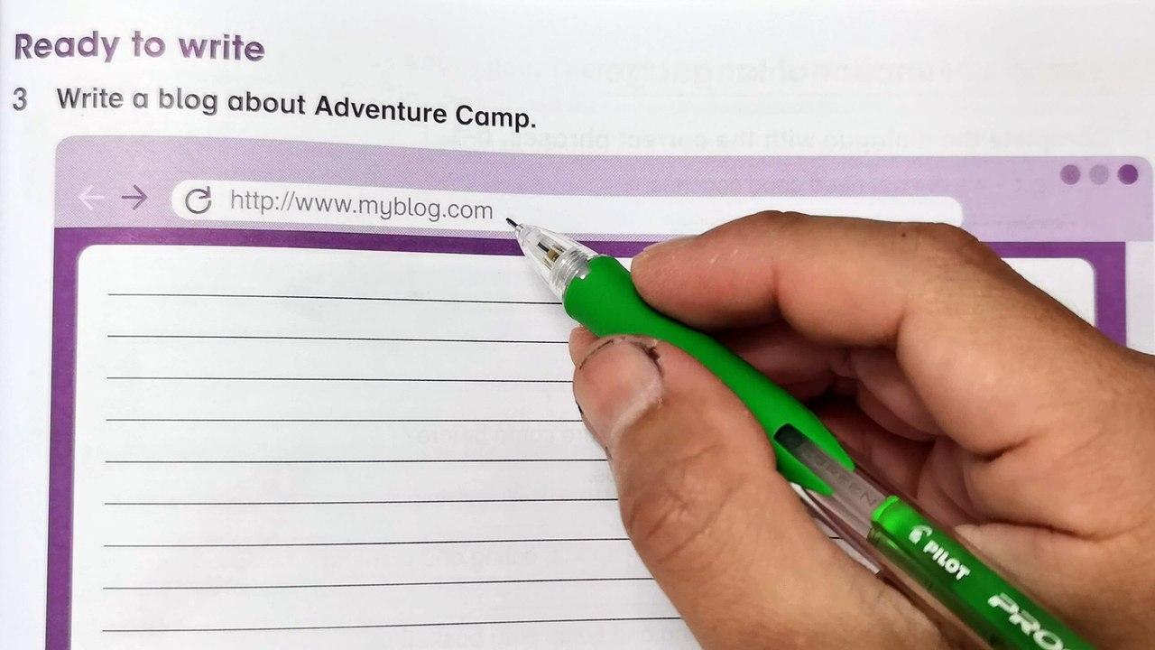 Year 6 Academy Stars Workbook Answer Page 35Unit 3 Adventure timeLesson 6 Writing