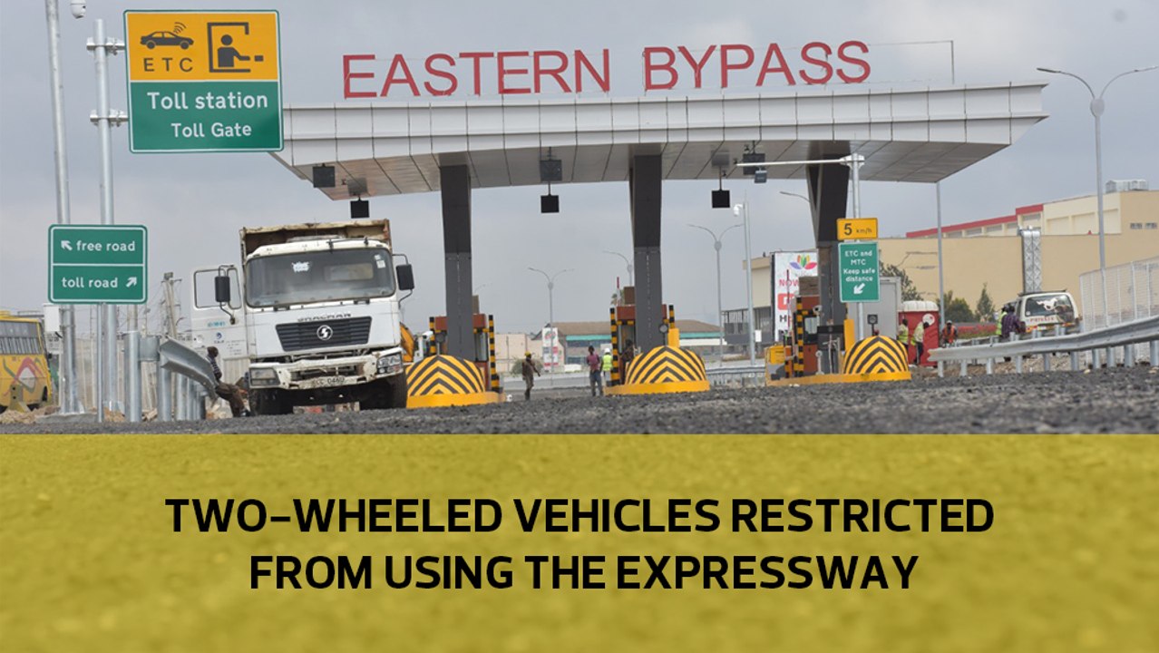 Two-wheeled vehicles restricted from using the expressway