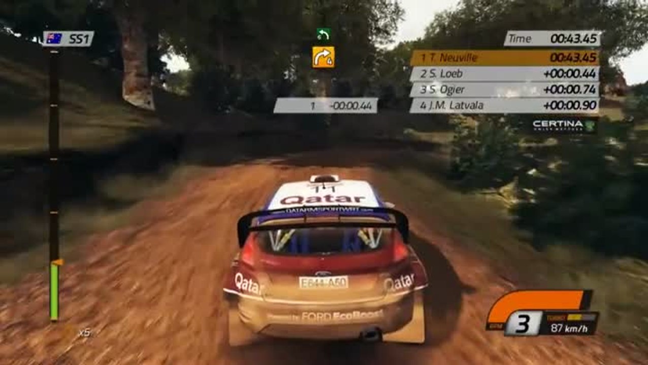 WRC 4 : Thierry Neuville et Nicolas Gilsoul dans leur Ford Fiesta RS WRC