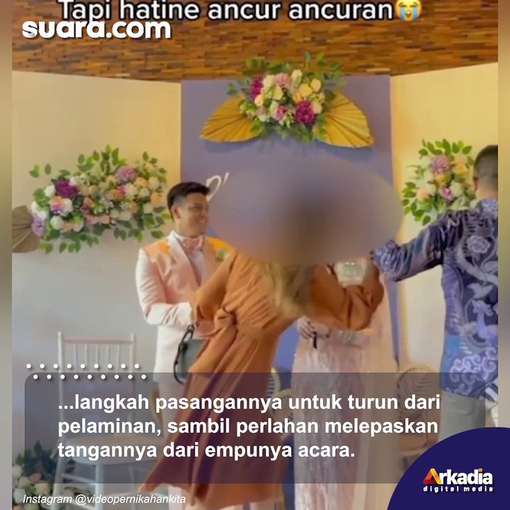 Wanita Ini Dijambak untuk Turun dari Pelaminan Pernikahan, Diduga Demi Konten